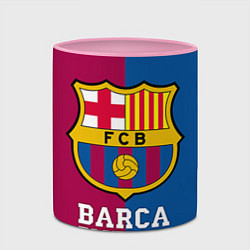 Кружка 3D Barca Football, цвет: 3D-белый + розовый — фото 2