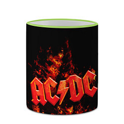 Кружка 3D AC/DC Flame, цвет: 3D-светло-зеленый кант — фото 2