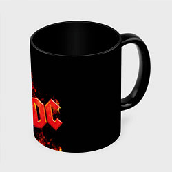 Кружка 3D AC/DC Flame, цвет: 3D-белый + черный