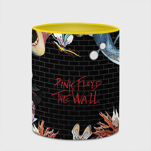 Кружка цветная Pink Floyd: The Wall / 3D-Белый + желтый – фото 2