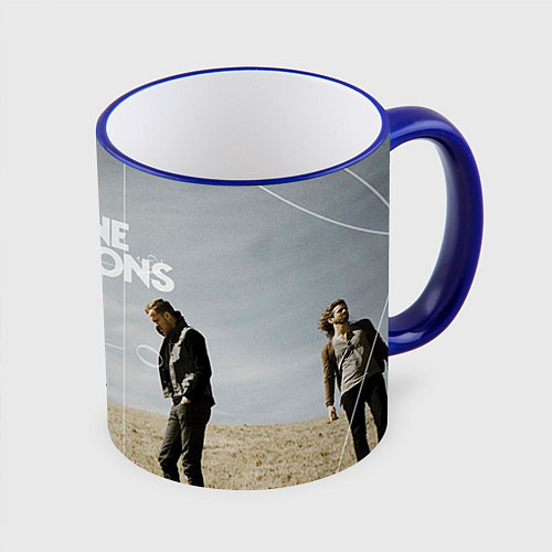 Кружка цветная Imagine Dragons: Boys / 3D-Синий кант – фото 1