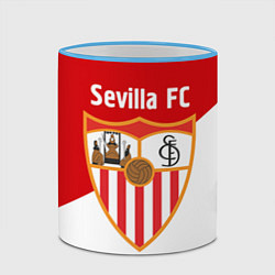 Кружка 3D Sevilla FC, цвет: 3D-небесно-голубой кант — фото 2