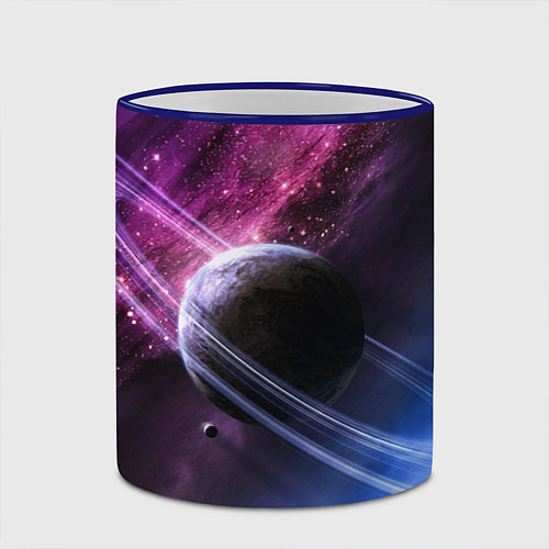 Кружка цветная Космос / 3D-Синий кант – фото 2