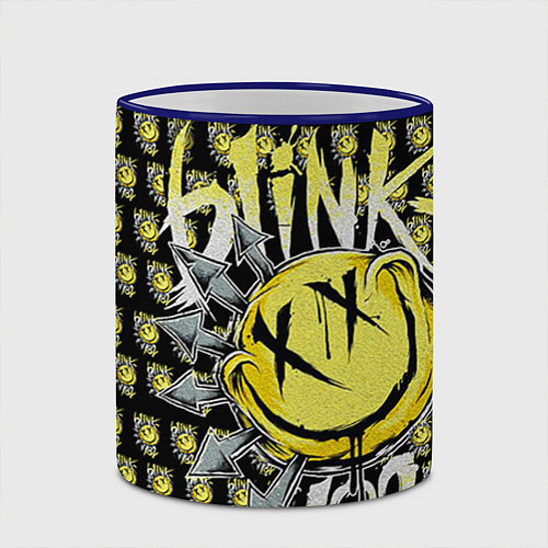 Кружка цветная Blink-182: Smile / 3D-Синий кант – фото 2