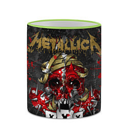 Кружка 3D Metallica XXX, цвет: 3D-светло-зеленый кант — фото 2