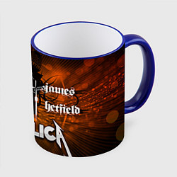 Кружка 3D Metallica: James Hetfield, цвет: 3D-синий кант