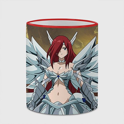 Кружка цветная Fairy tail / 3D-Красный кант – фото 2