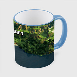 Кружка 3D Minecraft Location, цвет: 3D-небесно-голубой кант