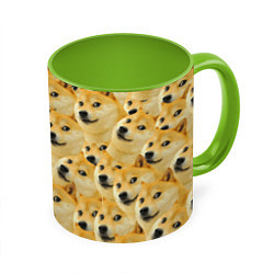 Кружка 3D Doge, цвет: 3D-белый + светло-зеленый