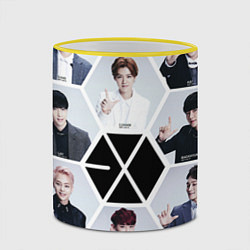 Кружка 3D EXO Boys, цвет: 3D-желтый кант — фото 2