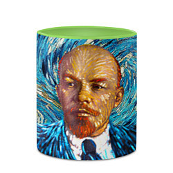 Кружка 3D Ленин Ван Гога, цвет: 3D-белый + светло-зеленый — фото 2