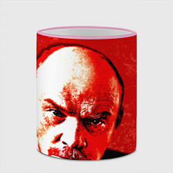 Кружка 3D Red Lenin, цвет: 3D-розовый кант — фото 2