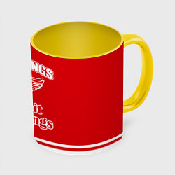 Кружка 3D Detroit red wings, цвет: 3D-белый + желтый