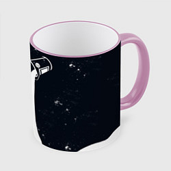 Кружка 3D Черно-белый, цвет: 3D-розовый кант