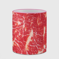 Кружка 3D Мясо, цвет: 3D-розовый кант — фото 2