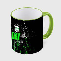 Кружка 3D Green Day: Acid Colour, цвет: 3D-светло-зеленый кант