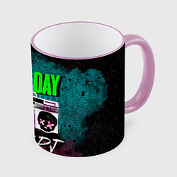 Кружка 3D Green Day: Kill the DJ, цвет: 3D-розовый кант