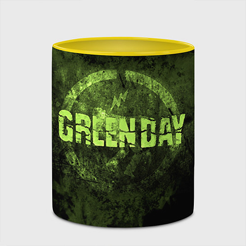 Кружка цветная Green Day: Acid Voltage / 3D-Белый + желтый – фото 2