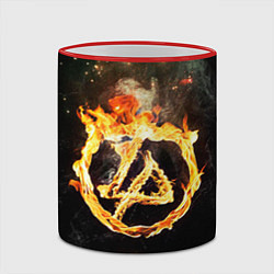 Кружка 3D Linkin Park: Burning the skies, цвет: 3D-красный кант — фото 2