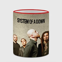 Кружка 3D System of a Down, цвет: 3D-красный кант — фото 2