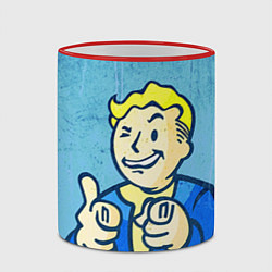 Кружка 3D Fallout: It's okey, цвет: 3D-красный кант — фото 2