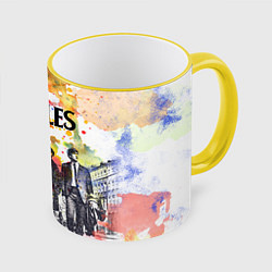 Кружка 3D The Beatles: Colour Spray, цвет: 3D-желтый кант