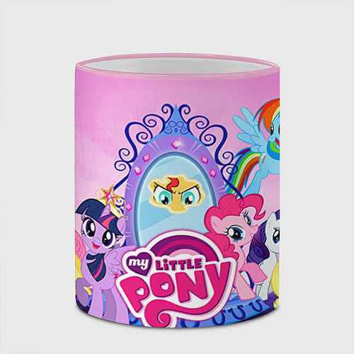 Кружка цветная My Little Pony / 3D-Розовый кант – фото 2