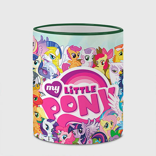 Кружка цветная My Little Pony / 3D-Зеленый кант – фото 2