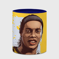 Кружка 3D Ronaldinho Art, цвет: 3D-белый + синий — фото 2