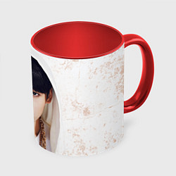 Кружка 3D Jeon Jung Kook, цвет: 3D-белый + красный