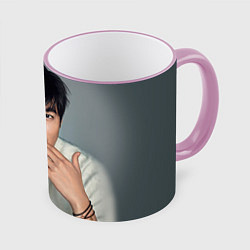 Кружка 3D Lee Min Ho, цвет: 3D-розовый кант