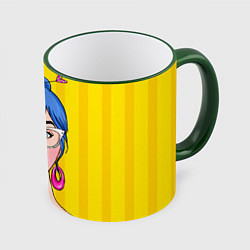 Кружка 3D POP ART, цвет: 3D-зеленый кант