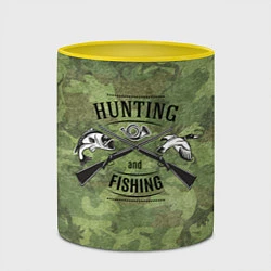 Кружка 3D Hunting & Fishing, цвет: 3D-белый + желтый — фото 2