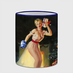 Кружка 3D Pin up, цвет: 3D-синий кант — фото 2