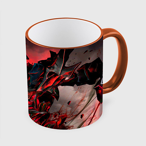 Кружка цветная Shadow Fiend / 3D-Оранжевый кант – фото 1