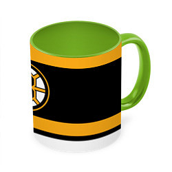 Кружка 3D Boston Bruins, цвет: 3D-белый + светло-зеленый