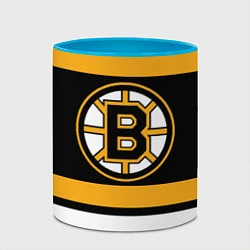 Кружка 3D Boston Bruins, цвет: 3D-белый + небесно-голубой — фото 2