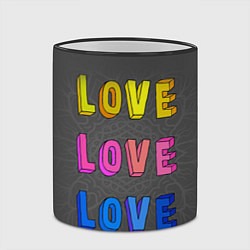 Кружка 3D Love Love Love, цвет: 3D-черный кант — фото 2