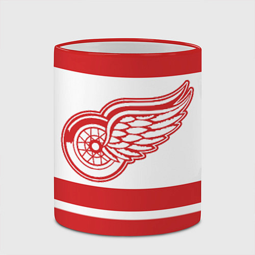 Кружка цветная Detroit Red Wings / 3D-Красный кант – фото 2