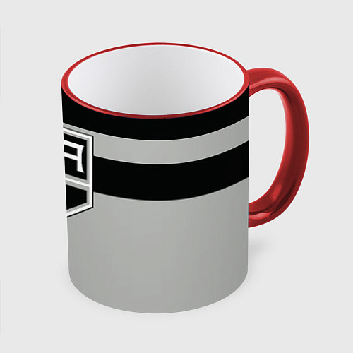 Кружка цветная Los Angeles Kings / 3D-Красный кант – фото 1