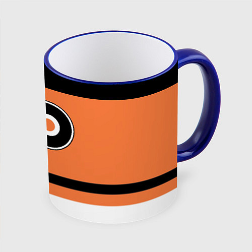 Кружка цветная Philadelphia Flyers / 3D-Синий кант – фото 1