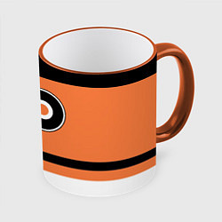 Кружка 3D Philadelphia Flyers, цвет: 3D-оранжевый кант
