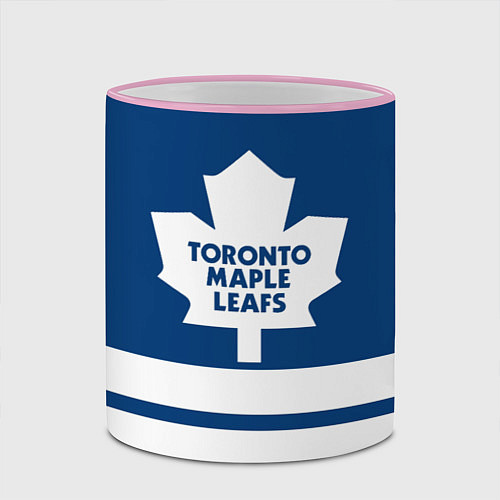 Кружка цветная Toronto Maple Leafs / 3D-Розовый кант – фото 2