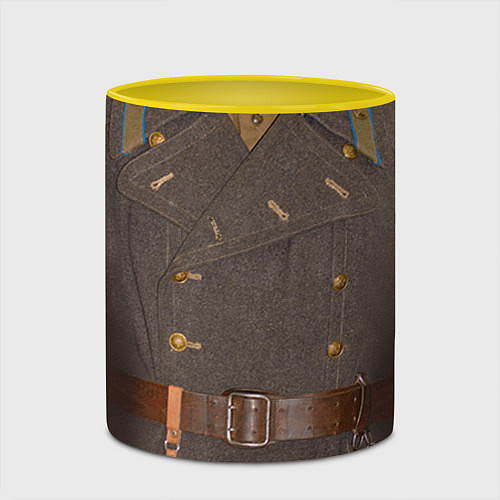 Кружка цветная Шинель / 3D-Белый + желтый – фото 2