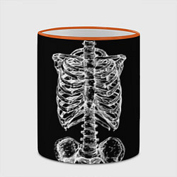Кружка 3D Скелет, цвет: 3D-оранжевый кант — фото 2