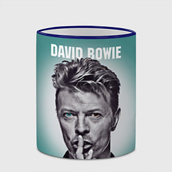 Кружка 3D Дэвид Боуи: тишина, цвет: 3D-синий кант — фото 2