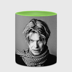 Кружка 3D Дэвид Боуи, цвет: 3D-белый + светло-зеленый — фото 2