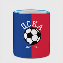 Кружка 3D ФК ЦСКА, цвет: 3D-небесно-голубой кант — фото 2