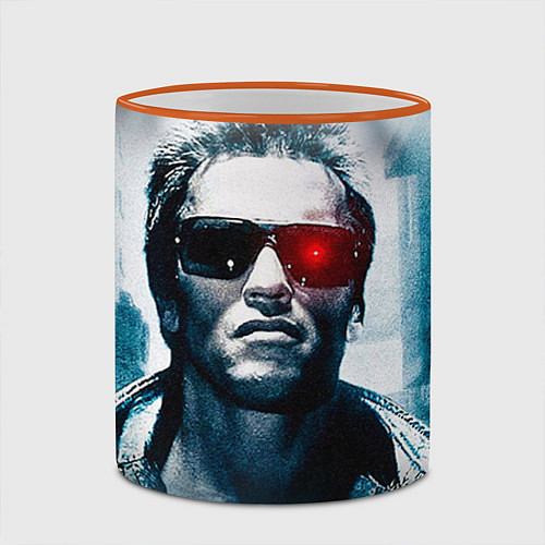 Кружка цветная T-800 / 3D-Оранжевый кант – фото 2