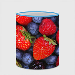 Кружка 3D Berries, цвет: 3D-небесно-голубой кант — фото 2